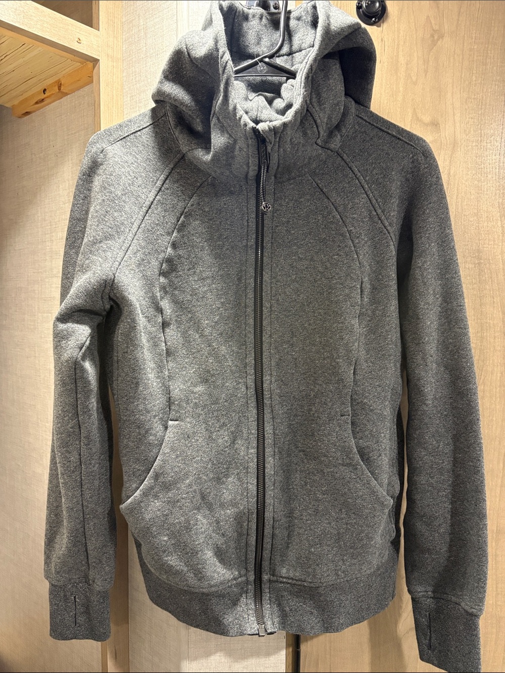 Women’s Gray Hooded Zip-Up Jacket